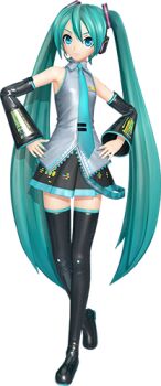 1girl 3d aqua_eyes aqua_hair aqua_necktie aqua_skirt bare_shoulders black_footwear black_skirt black_sleeves black_thighhighs closed_mouth detached_sleeves grey_shirt hair_between_eyes hands_on_own_hips hatsune_miku long_hair lowres necktie official_art project_diva_(series) shirt simple_background skirt sleeveless sleeveless_shirt solo standing thighhighs transparent_background very_long_hair vocaloid wide_sleeves zettai_ryouiki