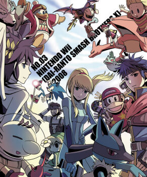 00s 1girl 6+boys blonde_hair blue_eyes blue_hair brown_hair charizard diddy_kong donkey_kong_(series) family_computer_robot fire_emblem fire_emblem:_path_of_radiance flower furry galaxia_(sword) gen_1_pokemon gen_4_pokemon gloves hat ike_(fire_emblem) ivysaur kid_icarus king_dedede kirby_(series) link lucario lucas_(mother_3) mario_(series) mask meta_knight metal_gear_(series) metal_gear_solid metroid monkey mother_(series) mother_3 multiple_boys nintendo olimar pikmin_(creature) pikmin_(series) pit_(kid_icarus) pokemon pokemon_(creature) ponytail red_eyes rob samus_aran solid_snake sonic_(series) sonic_the_hedgehog squirtle star_fox super_smash_bros. sword the_legend_of_zelda tomone toon_link v wario weapon wings wolf_o'donnell yellow_eyes zero_suit