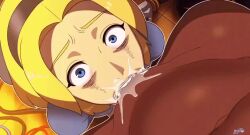 1boy 1girl :&gt;= age_difference animated blonde_hair blue_eyes cum d-art dark-skinned_male dark_skin fellatio hetero interracial irrumatio looking_at_viewer maria_robotnik oral rape ro saliva shadow_the_hedgehog solo sonic_(series) sonic_adventure_2 sound tagme video wide-eyed