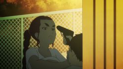 1boy 1girl animated anime_screenshot ass black_hair blood bottomless bouncing_breasts braid breasts brown_eyes brown_hair censored closed_eyes clothes_lift cowgirl_position death devilman devilman_crybaby emotionless_sex english_text frown girl_on_top glaring grabbing_another&#039;s_breast groping gun gun_to_head gym_shirt gym_shorts hand_on_another&#039;s_head heavy_breathing hetero highres implied_ejaculation kuroda_miki large_breasts long_hair medium_breasts moaning nipples open_mouth orgasm_denial outdoors public_indecency rape riding river running sex shadow shirt shirt_lift short_hair shorts sitting sound straddling subtitled sweat thick_eyebrows threaten video water weapon