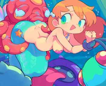 1girl bikini bound bound_arms commentary commission commissioner_upload dewgong gen_1_pokemon gen_2_pokemon heart heart-shaped_pupils highres jewelry long_hair looking_back mermaid mermaid_costume mermaid_misty_(pokemon) misty_(pokemon) monster_girl monsterification necklace nintendo octillery open_mouth pokemon pokemon_(anime) pokemon_(classic_anime) red_hair shell shell_bikini shellder star_(symbol) starmilk sweat swimsuit symbol-shaped_pupils tentacles tentacool tongue tongue_out underwater