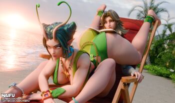 3d arthropod_girl ass mantis_girl marvel marvel_rivals naifu outdoors sue_storm tagme