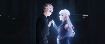 absurdres anakin_skywalker asta_(black_clover) black_clover cosplay highres noelle_silva padme_amidala pregnant star_wars star_wars:_the_clone_wars tailyor_art