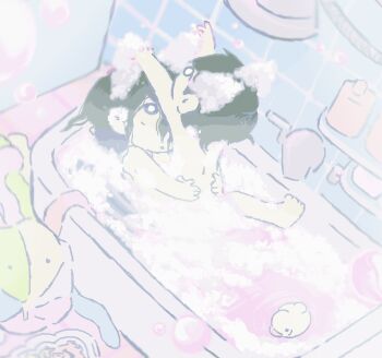 Rule 34 | 1boy, 1girl, little brother, long hair, mari (omori), older sister, omori, short hair, siblings, sunny (omori), teenage girl and younger boy