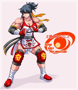1girl absurdres breasts cleavage highres muscular muscular_female original solo tagme taroimo_(00120014) wrestler wrestling_outfit