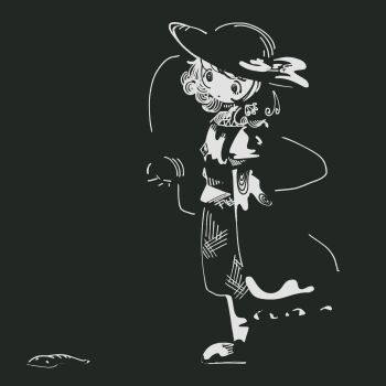 Rule 34 | 1girl, 3ma can omochi, abstract, arms at sides, black background, closed mouth, commentary, disembodied linked eye, expressionless, from side, full body, greyscale, hat, head tilt, high contrast, highres, komeiji koishi, long sleeves, medium hair, monochrome, shirt, simple background, skirt, solo, standing, touhou, tsuchinoko