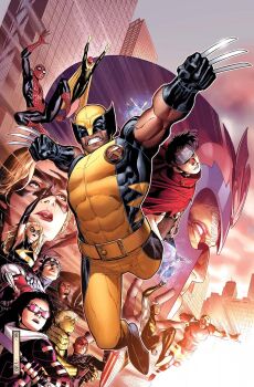 3girls 6+boys arc_reactor armor avengers_(series) bald billy_maximoff black_gloves black_hair blonde_hair blue_eyes bodysuit brothers cape captain_america captain_america_(series) carol_danvers cassie_lang city claw_(weapon) colored_skin commentary covered_abs cowl dark-skinned_male dark_skin domino_mask english_commentary eye_mask fingerless_gloves full_armor gloves grandfather_and_grandson green_skin hawkeye_(marvel) helmet highres hulkling iron_man iron_man_(series) jim_cheung kate_bishop long_hair luke_cage magneto marvel mask mature_male ms._marvel multicolored_armor multicolored_bodysuit multiple_boys multiple_girls muscular muscular_male official_art patriot_(marvel) power_armor profile purple-tinted_eyewear red_armor red_helmet red_lips siblings speed_(marvel) spider-man spider-man_(series) spider_web_print stature_(marvel) steve_rogers superhero_costume third-party_source tinted_eyewear tommy_maximoff tony_stark two-tone_bodysuit vision_(marvel) weapon western_comics_(style) wiccan wolverine_(x-men) x-men yellow_armor yellow_bodysuit yellow_cape young_avengers