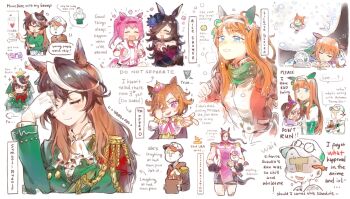1boy 6+girls animal_ears blue_eyes blush brown_hair character_name clenched_hands closed_eyes closed_mouth commentary crown dress ear_covers english_commentary english_text epaulettes family_guy gloves green_scarf hair_over_one_eye haru_urara_(bestest_prize)_(umamusume) haru_urara_(umamusume) hat highres hiru315 horse_ears horse_girl horse_tail jacket long_hair meme mini_crown multicolored_hair multiple_girls multiple_views muscular muscular_female orange_hair peter_griffin pink_hair puff_of_air rice_shower_(rosy_dreams)_(umamusume) rice_shower_(umamusume) sakura_bakushin_o_(blossom_in_learning)_(umamusume) sakura_bakushin_o_(umamusume) scarf silence_suzuka_(innocent_silence)_(umamusume) silence_suzuka_(umamusume) simple_background single_epaulette snow_globe streaked_hair symboli_rudolf_(emperor&#039;s_path)_(umamusume) symboli_rudolf_(umamusume) t-head_trainer_(umamusume) t.m._opera_o_(o_sole_suo!)_(umamusume) t.m._opera_o_(umamusume) tail trainer_(umamusume) umamusume white_background white_gloves