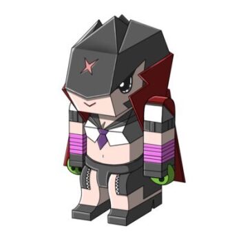 Rule 34 | 1girl, bancholilimon, banchou, delinquent, digimon, female focus, lego, lego (medium), lowres, scar, simple background, solo, unconventional media, white background