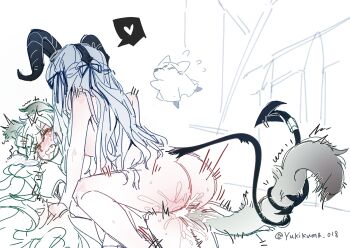 1futa 1girl animal_ears arknights artist_name ass bang_dream! bang_dream!_it&#039;s_mygo!!!!! black_horns black_tail blue_hair blush braid breasts completely_nude cowgirl_position cum cum_in_pussy cum_overflow curled_horns dashed_eyes demon_girl demon_horns demon_tail drooling ejaculation familiar fang female_focus femdom flying_sweatdrops from_behind furrowed_brow futa_with_female futanari futasub girl_on_top green_tail hair_ribbon half_up_braid heart highres horns implied_futanari internal_cumshot intertwined_tails large_breasts limited_palette long_hair looking_at_another lying morpheus_(arknights) motion_lines mouth_drool nose_blush nude on_back open_mouth orange_eyes ribbon sex sketch slit_pupils speed_lines spoken_heart straddling tail tail_ornament tears togawa_sakiko togawa_sakiko_(master_of_melodia) turning_head twitching twitter_username two_side_up vaginal white_background x-ray yukikuma_(yukikuma_018) yuri