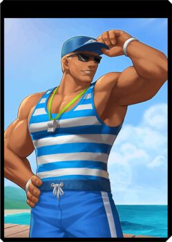 1boy clark_still hand_on_own_hip male_focus male_hand shorts the_king_of_fighters