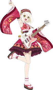 Rule 34 | 1girl, alice (moon viewing live) (tales), alice (tales), armpits, blonde hair, detached sleeves, floral print, frilled kimono, frilled skirt, frills, game cg, guitar, headdress, highres, holding, holding guitar, holding instrument, holding plectrum, instrument, japanese clothes, kimono, obi, obijime, official alternate costume, official art, okobo, one eye closed, open mouth, pink headdress, pink kimono, pink ribbon, pink socks, platform sandals, plectrum, ribbon, sandals, sash, short hair, skirt, sleeveless, sleeveless kimono, socks, standing, standing on one leg, tabi, tales of (series), tales of asteria, tales of symphonia, tales of symphonia: dawn of the new world, transparent background, white ribbon, yellow eyes