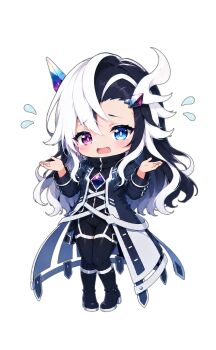 Rule 34 | 1boy, 1girl, absurdres, bad source, blush, character request, chibi, full body, heart, highres, indie virtual youtuber, simple background, smile, sparkle, sticker (medium), transparent background, variant set, virtual youtuber, white background