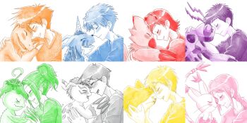 Rule 34 | 3girls, 5boys, absurdres, agumon, bird, bug, cat, digimon, digimon (creature), digimon adventure: last evolution kizuna, gabumon, glasses, gomamon, highres, ishida yamato, izumi koshiro, kido jo, multiple boys, multiple girls, palmon, patamon, piyomon, reptile, tachikawa mimi, tailmon, takaishi takeru, takenouchi sora, tentomon, wings, yagami hikari, yagami taichi