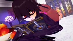 1boy 1girl 3d action_taimanin amazon_position androgynous animated ass ass_shake back_tattoo blush bodysuit bouncing_breasts breasts completely_nude cowgirl_position cum cum_in_pussy domino_mask ejaculation eye_mask face-to-face fellatio female_orgasm female_pervert femdom hair_ribbon happy_sex heart heart-shaped_pupils hetero hug huge_ass huge_breasts internal_cumshot latex latex_bodysuit lipstick long_hair looking_at_another lying_on_person makeup mask medium_hair mizuki_shiranui moaning nipples nude open_mouth oral orgasm penis pervert pink_eyes presenting ribbon sex shiny_skin skin_tight small_penis sound straddling sweat symbol-shaped_pupils tagme taimanin_(series) taimanin_rpgx taimanin_yukikaze tattoo tramp_stamp trap trembling uehara_shikanosuke vaginal very_long_hair video wasabi_udon03