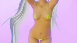 3d 5girls animated artist_request ass ass-to-ass ass_press ass_shake audible_music between_labia bikini black_bikini black_sclera blonde_hair blue_bikini blue_eyes blue_skin blue_tongue blush breasts brown_eyes butt_crack cleft_of_venus colored_sclera colored_skin colored_tongue convenient_arm convenient_censoring covering_breasts covering_nipples covering_privates dancing dark-skinned_female dark_skin demon_girl demon_wings ghost_dance green_hair green_skin horns loli long_hair micro_bikini mikumikudance_(medium) mmdmonmon monster_girl multiple_girls music navel partially_visible_vulva pointy_ears purple_hair red_eyes red_skin side-tie_bikini_bottom small_breasts sound source_request spanked spanking standing string_bikini swimsuit thong tongue tongue_out topless_female twintails very_long_hair video wedgie white_hair wings yellow_bikini yellow_eyes