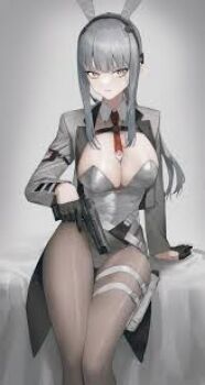 black_survival detached_collar eternal_return eternal_return:_black_survival haze haze(black_survival) haze(eternal_return) lowres non-web_source playboy_bunny ponytail