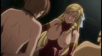 1girl animated animated_gif blonde_hair censored discipline discipline:_the_record_of_a_crusade discipline_zero femdom gloves golden_shower itou_kaoru latex latex_gloves morimoto_leona mosaic_censoring multiple_boys pee peeing smile