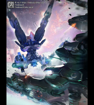 621_(armored_core_vi) armored_core armored_core_vi:_fires_of_rubicon battle_damage fromsoftware highres loader_4 machinery mecha mecha_focus military mobius_(mobiusu14) no_humans robot science_fiction steel_haze_ortus thrusters v.iv_rusty weapon