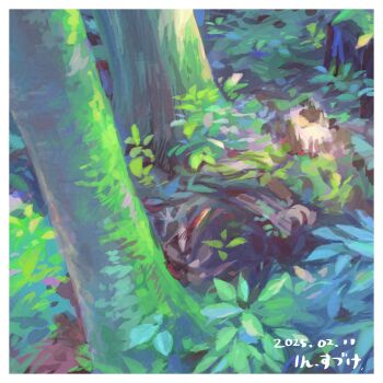 border commentary_request dated foliage nature no_humans one-hour_drawing_challenge original plant scenery suzuke tree white_border