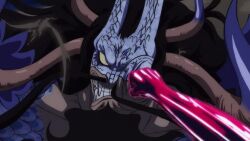 Rule 34 | 2boys, abs, age difference, alternate form, angry, animated, anime screenshot, beard, black hair, bracelet, clothes down, club, club (weapon), cross scar, devil fruit, dragon, dragon boy, dragon horns, epic, evil eyes, explosion, facial hair, fighting, flying, gear fourth, gear fourth: snakeman, giant, holding, holding weapon, horns, japanese clothes, jewelry, jumping, kaidou (one piece), kanabou, large pectorals, long hair, looking at another, male focus, monkey d. luffy, monsterification, multiple boys, muscular, mustache, night, one piece, pectorals, punching, scales, scar, scar on stomach, sharp teeth, short hair, sky, spiked bracelet, spikes, tagme, teeth, toei company, topless male, video, weapon