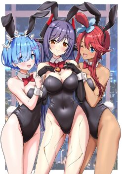 alternate_costume cheenosuke crossover playboy_bunny pokemon pokemon_bw poppi_(xenoblade) re:zero_kara_hajimeru_isekai_seikatsu rem_(re:zero) skyla_(pokemon) xenoblade_chronicles_(series) xenoblade_chronicles_2