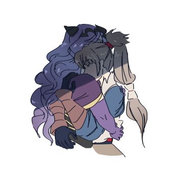 Rule 34 | 1boy, 1girl, camilla (fire emblem), closed eyes, fire emblem, fire emblem fates, grey hair, hug, littlemissdash, long hair, nintendo, older female and younger male, purple hair, takumi (fire emblem), taller female, tiara, transparent background, wavy hair