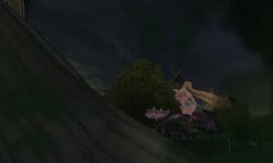 1girl 3d action_taimanin animated ass bikini bouncing_breasts breasts city demon_girl demon_horns francis_(taimanin_asagi) holding holding_weapon horns huge_ass long_hair looking_at_viewer outdoors running ryona screencap shiny_skin sound striped_bikini striped_clothes sunglasses swimsuit tagme taimanin_(series) third-party_edit thong_bikini very_long_hair video weapon wide_hips zaviour