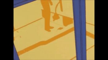 animated animated_gif ass ass_focus back bare_back bare_legs bath bathing bathroom bent_over blush child completely_nude elementary_school_age feet flat_chest from_behind getting_up hell_teacher_nube inaba_kyouko indoors jigoku_sensei_nube legs loli nude official_art orange_hair petite scared screaming shounen_jump skinny toei_company