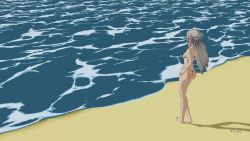 3d alternate_costume animated ass bare_legs beach bikini breasts edelgard_von_hresvelg fire_emblem fire_emblem:_three_houses grey_hair highres long_hair nintendo ocean small_breasts sound swimsuit thick_thighs thighs video video ylae
