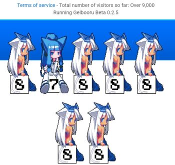 Rule 34 | animal ears, blue hair, counter girls, gelbooru, get, looking back, multiple girls, numbered panels, tagme, tail, white hair