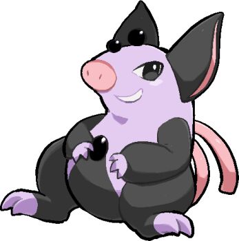 commentary_request full_body gen_3_pokemon grumpig kawaanago lowres nintendo no_humans nostrils pokemon pokemon_(creature) pokemon_focus smile solo transparent_background