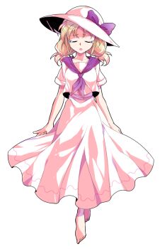 Rule 34 | 1girl, :o, arms at sides, barefoot, bow, breasts, choppy bangs, closed eyes, collarbone, commentary request, dairi, floating clothes, full body, hat, hat bow, highres, large variant set, long hair, long skirt, looking at viewer, louise (touhou), low twintails, medium breasts, neckerchief, orange hair, parted lips, pink hat, pink shirt, pink skirt, purple bow, purple neckerchief, raised inner eyebrows, shirt, short sleeves, simple background, skirt, solo, standing, straight-on, sun hat, tachi-e, tearing up, touhou, touhou (pc-98), transparent background, twintails, variant set