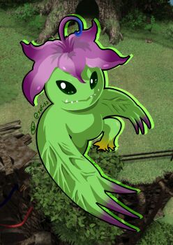 Rule 34 | absurdres, alraumon, digimon, digimon (creature), flower, highres, monster girl, petals, plant girl, sharp teeth, teeth