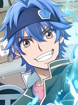 1boy blue_hair dead_account enishiro_souji grey_eyes