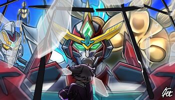 1girl alien armor black_hair bravern broken_glass broken_window classroom colored_skin company_connection glass glass_shards green_eyes gridman_(character) gridman_(ssss) gridman_universe highres jacket looking_at_viewer mecha multicolored_skin purple_hair robot scene_reference school_uniform shafuu_(arrowww12ga) shin_ultraman shinjou_akane shirt short_hair ssss.gridman super_robot sweatdrop tokusatsu tsuburaya_productions ultra_series v-fin window yellow_eyes yuuki_bakuhatsu_bang_bravern zoffy_(shin)