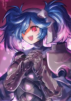 Rule 34 | 1girl, armor, blue hair, fire emblem, fire emblem fates, gradient hair, hair over one eye, highres, multicolored hair, nintendo, peri (fire emblem), pink hair, red eyes, studio sugimoto, twintails, two-tone hair