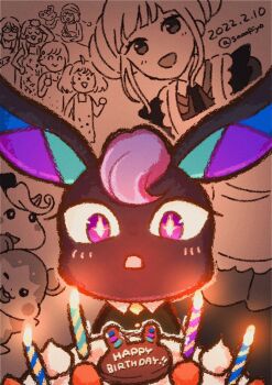 +_+ 6+girls :d amauri_miruki birthday birthday_cake cake candle carron_(pretty_series) carron_(rabbit)_(pretty_series) chimumu chimumu_(hamster) commentary_request fire food hamster hanitan happy_birthday hibino_matsuri highres kokoa_remon multiple_girls myamu one_eye_closed open_mouth patano_(pegasus)_(pretty_series) patano_(pretty_series) pretty_series purple_eyes purple_hair rabbit short_hair smile sumeragi_amane_(pretty_series) voice_actor_connection waccha_primagi! yayoi_hina yoshikawa_sunao yoshikawa_sunao_(artist)