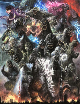 absurdres anniversary atomic_breath aura baby_godzilla bones_(company) breath_weapon burning_godzilla crossover dancing dinosaur energy energy_beam energy_ring father_and_son fire fog g.n.a giant giant_monster glowing glowing_eyes glowing_mouth glowing_spikes godzilla godzilla,_mothra_and_king_ghidorah:_giant_monsters_all-out_attack godzilla:_final_wars godzilla:_king_of_the_monsters godzilla:_planet_of_the_monsters godzilla:_the_series godzilla:_tokyo_s.o.s. godzilla_(1954_movie) godzilla_(2014) godzilla_(minus_one) godzilla_(monsterverse) godzilla_(series) godzilla_(shin) godzilla_2000:_millennium godzilla_earth godzilla_evolved godzilla_filius godzilla_junior godzilla_minus_one godzilla_raids_again godzilla_singular_point godzilla_the_series godzilla_ultima godzilla_vs._biollante godzilla_vs._destoroyah godzilla_vs._hedorah godzilla_vs._king_ghidorah godzilla_vs._kong godzilla_vs._mechagodzilla godzilla_vs._mechagodzilla_ii godzilla_vs._megaguirus godzilla_vs._megalon_(1973) godzilla_vs._monster_zero godzilla_vs._spacegodzilla godzilla_x_kong:_the_new_empire green_fire highres jaw kaiju king_kong_(series) king_kong_vs._godzilla legendary_pictures little_godzilla lizard long_tail minilla monster monsterverse mothra_vs._godzilla mouth_beam multiple_crossover multiple_persona no_humans open_mouth orange_(company) orange_eyes polygon_pictures real_world_location red_fog scales scar scar_on_chest sharp_teeth shin_godzilla smoke_ring_(godzilla) son_of_godzilla spikes spines tail teeth the_return_of_godzilla toho tokyo_(city) tokyo_skytree tokyo_tower tree zilla zilla_jr. zone_fighter_(series)