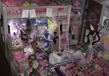 Rule 34 | 1girl, absurdly detailed composition, absurdres, alt text, amazon (company), animal, backpack, bag, bed, bedroom, bishoujo senshi sailor moon, book, bottle, bow, box, bunk bed, cage, cameo, can, cardboard box, cardcaptor sakura, cellphone, character doll, character request, charger, charlotte (madoka magica), charm (object), chocobari, commentary request, computer, computer keyboard, copyright request, cosmetics, cosplay, instant cup noodles, cure blossom, desk, doll, drawing (object), dress, fake eyelashes, gem, grief seed, hamster, hanasaki tsubomi, handbag, harukaze doremi, hat, heart, heartcatch precure!, highres, holding, holding wand, hugging doll, hugging object, indoors, instant noodles, jirai kei, kaname madoka, kaname madoka (magical girl), kero (cardcaptor sakura), kyubey, loaded interior, long hair, magnet, mahou shoujo madoka magica, mahou shoujo madoka magica (anime), maison de fleur, mannequin, merchandise, messy room, microphone, mirror, monitor, monster energy, object request, ojamajo doremi, original, otaku, otaku room, pencil case, pet, pet food, phone, pillow, precure, purple hair, rug, scissors, sewing machine, shinanashina, sitting, skirt, smartphone, solo, soul gem, stuffed animal, stuffed toy, tissue box, toy, trash, two side up, ultimate madoka, unworn dress, unworn hat, unworn headwear, unworn skirt, wand, wig, witch hat