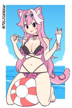 absurdres barefoot breasts feet highres hololive hololive_english large_breasts raora_panthera tagme teliodraw toes virtual_youtuber