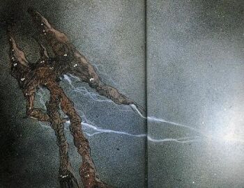 densetsu_kyojin_ideon ideon kobayashi_makoto_(illustrator) lightning lowres organic redesign retro_artstyle space