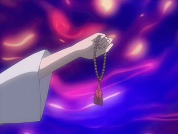 00s 2006 animated animated_gif aura beads bible_black bible_black_new_testament breasts chanting closed_eyes large_breasts mature_female nipples open_clothes open_robe red_hair robe shin_bible_black short_hair sweat tagme takashiro_hiroko veil