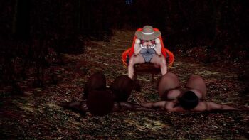 1futa 1girl 3d animated breasts futa_with_female futanari hat highres honey_select huge_breasts huge_penis mini_person minigirl nipples orange_hair penis potaklulu sex size_difference sound straw_hat tagme twintails video