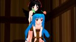 1girl 2futa 3d animated anus ass bdsm black_hair blue_hair blush bondage bound censored cum cum_in_mouth cum_in_pussy fellatio flat_chest futa_with_female futanari group_sex hat hinanawi_tenshi loli long_hair multiple_futa nude oral orgasm peach_heaven penis pillory pussy rape red_eyes restrained sex sex_from_behind shameimaru_aya sound source_request spitroast standing standing_sex stationary_restraints tears tongue touhou trembling vaginal video