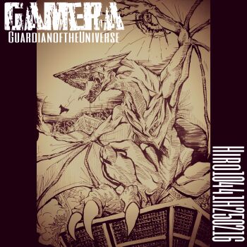 aircraft airplane crest daiei_film destruction dust english_text f-15_eagle f-15j fighter_jet gamera:_guardian_of_the_universe gamera_(series) giant giant_monster gyaos japan_air_self-defense_force japan_self-defense_force kaiju military military_vehicle monochrome monster no_humans open_mouth real_world_location roaring saliva saliva_trail sharp_teeth sketch smoke super_gyaos talons teeth tokyo_tower tongue tongue_out wings yui_hiroto