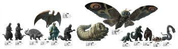 absurdres alien anguirus ape atragon baby blue_eyes bug butterfly carapace caterpillar crossover dinosaur dragon drill dual_persona eastern_dragon facial_hair flippers giant giant_monster giant_octopus_(godzilla) giant_robot glowing glowing_eyes godzilla godzilla_(1954_movie) godzilla_(series) godzilla_raids_again gorath_(film) gorilla height_difference highres horns insect kaiju king_kong king_kong_(series) king_kong_vs._godzilla lake_monster larva lineup maguma manda_(godzilla) mecha meganulon military moguera monster moth mothra mothra_(film) multiple_persona muscular muscular_male mustache octopus pterosaur robot rodan rodan_(movie) sea_monster sea_serpent shell silkworm size_chart size_comparison size_difference space_monster spikes tail tentacles the_mysterians toho tusks ultra-taf varan varan_(film) walrus weapon wings worm yellow_eyes