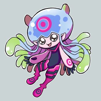 digimon digimon_(creature) jellyfish_girl jellymon monster_girl owlscribbles tentacle_hair tentacles