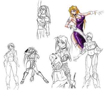 6+girls angel_(kof) asamiya_athena b._jenet boots breasts dougi dress female_focus hairband japanese_clothes karate_gi large_breasts leather long_hair medium_breasts military multiple_girls pants shiranui_mai smile smiley_face standing star_(symbol) the_king_of_fighters thick_thighs thighs whip whip_(kof) white_hair wide_hips yoga_pants yuri_sakazaki