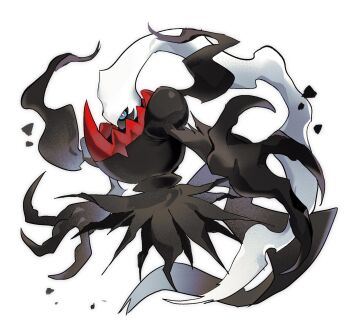 1other bairizuomeng black_skin blue_eyes bright_pupils claws colored_skin darkrai floating floating_hair full_body gen_4_pokemon highres legendary_pokemon long_hair looking_at_viewer mythical_pokemon nintendo pokemon pokemon_(creature) simple_background solo whisp white_background white_hair white_pupils